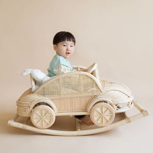 Voitures à bascule en rotin pour bébé de grande taille Véhicules à conduire pour enfants en intérieur - Product Image 3