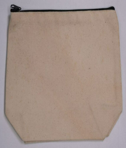 Factory Wholesale Custom 100%Cotton Eco-Friendly Fashion Blank Zipper Pouch <b>Makeup</b> Cosmetic <b>Brush</b> <b>Bag</b> Canvas Logo - Product Image 4