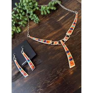 Ensemble de colliers Patricia & Ed Becenti Cobblestone, multi-pierres et motif géométrique en argent sterling - Product Image 4