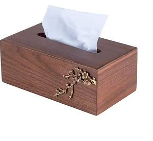 Couvercle de boîte à mouchoirs en bois personnalisé Boîte à mouchoirs de luxe créative avec couvercle Boîte à mouchoirs en bois pour le visage à bas prix - Product Image 1