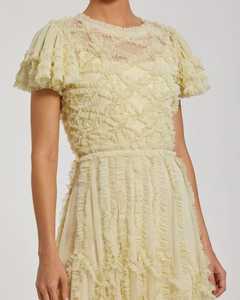 Robes de soirée de mariage musulman à manches courtes en mousseline de soie Maxi nue de luxe robes de soirée avec logo avant de style simple pour les occasions spéciales - Product Image 3