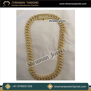 Cadena Cubana de Oro de 10K con Certificación IGL, Diseño Moderno, 26.18 Quilates y 146.47 Gramos, Chapada en Oro, 14 mm, con Diamantes Moissanite - Product Image 5