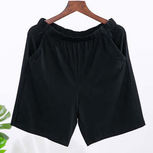 Shorts de sport décontractés grande taille pour hommes, en toile 100 % coton, unis, anti-plis, respirants et à séchage rapide – Collection été (vente en gros) - Product Image 1