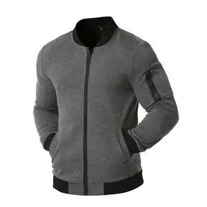Qualité supérieure Offre Spéciale hommes col montant avant Logo Bomber veste séchage rapide et écologique haute qualité hiver mode - Product Image 6