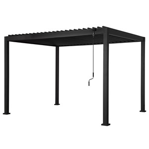 현대 전기 Pergola 사용자 정의 알루미늄 루버 선 패널 분말 코팅 생물 기후 데크 캐노피 전망대 창 만든 베트남 - Product Image 6