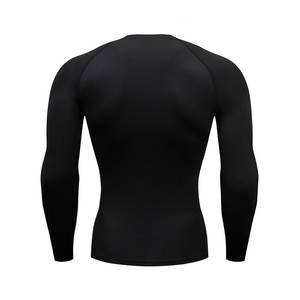 Trajes de Compresión de Nailon/Poliéster Ligeros de Alta Calidad para Hombre, de Secado Rápido, Transpirables, de Manga Corta, Color Sólido - Product Image 3