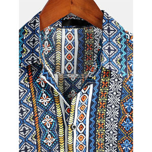 OEM hawaianas-camisas de manga corta personalizadas para hombre, ropa de calle con estampado de logotipo Formal Floral, para playa, Unisex - Product Image 3