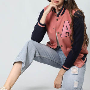 Chaqueta Letterman de punto ligera personalizada con botón cubierto Ropa de invierno Característica transpirable - Product Image 5