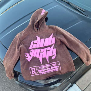 Fabricants Logo personnalisé Automne Fermeture à glissière Oversize Streetwear Coton lourd Hommes 3D Sweat à capuche avec impression bouffante - Product Image 5