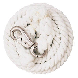 Corde de plomb en coton durable de 10 pieds Corde équestre blanche robuste Plaqué laiton Chevaux à pression Usage agricole doux torsadé - Product Image 5