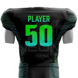 Uniforme de football américain en gros, style tendance, à manches courtes, respirant et disponible en grandes tailles, fabriqué au Pakistan - Product Image 6