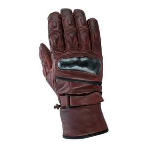 Red Stonewash Motorbike Armoured Thinsulate Leather Gloves Motorcycle Auto Racing Wear Genuine Leather Gloves For Men - Product Image 4