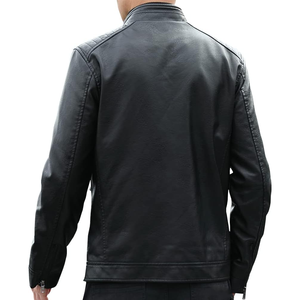 Veste de vélo en cuir pour hommes de haute qualité veste de vélo Slim Fit moto Biker Racer Style veste de vélo - Product Image 2