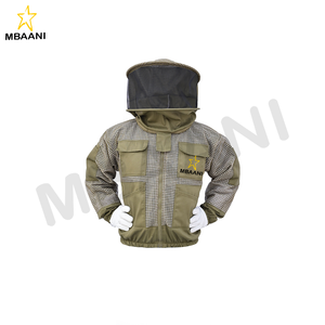 Veste d'abeille trois couches de couleur marron avec voile rond - Product Image 1