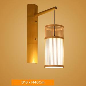 Abat-jour en bambou et rotin, style japonais minimaliste, traditionnel européen, lampe décorative antique pour restaurant, taille personnalisée disponible - Product Image 6