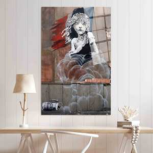 Banksy's 'Miserables' Printed Canvas: Urban Rebellion <b>Art</b> <b>Print</b>,TEMPERED GLASS <b>ART</b> - Product Image 1