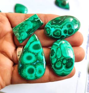 High Quality Natural <b>Malachite</b> Cabochon Loose Semi-Precious Gemstone of Mixed Shape for <b>Jewelry</b> Making - Product Image 3