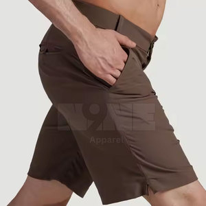 กางเกงขาสั้นผ้าชิโนสำหรับผู้ชายเสื้อผ้าออกกำลังกายลำลองผ้าฝ้าย100% ลายพื้นออกแบบโลโก้ได้ตามต้องการ - Product Image 6