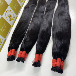 Châtain de luxe 100% trame de cheveux vierges bruts os droits, extrémités complètes, zéro perte disponible couleurs et longueurs cheveux en gros - Product Image 1