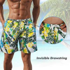 Pantalones cortos de baño hechos a medida para hombres y mujeres, bañadores de playa, pantalones cortos de surf, pantalones cortos reciclados, secado rápido, impermeables con forro - Product Image 2