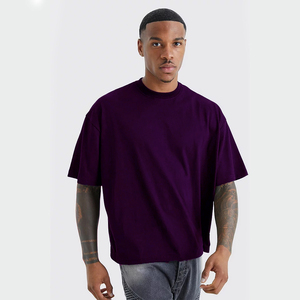 T-shirts en coton de marque à coupe ample pour hommes T-shirts décontractés surdimensionnés à la mode facile à porter pour les hommes T-shirt long de qualité d'exportation - Product Image 4