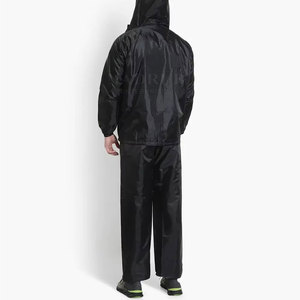 Ensemble coupe-vent à capuche durable avec coupe-vent à capuche en tissu facile à ajuster et à séchage rapide avec bordure réfléchissante pour la visibilité - Product Image 3
