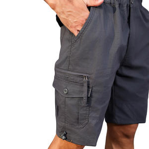 กางเกงขาสั้นทรงคาร์โก้สำหรับผู้ชายกางเกงขาสั้นระบายอากาศกลางแจ้งสีพื้นแฟชั่นลำลองแห้งเร็วสำหรับฤดูร้อน - Product Image 5