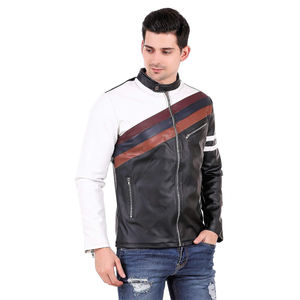 แจ็กเก็ตหนังมีฮู้ดสำหรับผู้ชายแจ็กเก็ตหนังแฟชั่นทำตามสั่ง - Product Image 2