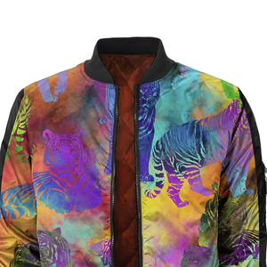 Nueva chaqueta de bombardero de sublimación impermeable de moda para hombres personalizable para invierno con decoración de piel - Product Image 3