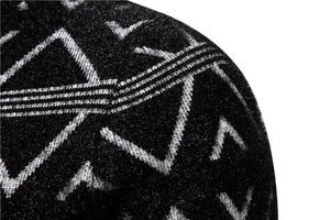 เสื้อสเวตเตอร์แฟชั่นผู้ชายสไตล์สวมหัวสำหรับฤดูหนาวเสื้อสเวตเตอร์ถักระบายอากาศแขนยาว - Product Image 5