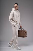 Chándal de gran tamaño de primavera para hombre, conjunto de pantalones de chándal con capucha, ropa informal holgada, patrón de dibujos animados, transpirable, respetuoso con el medio ambiente