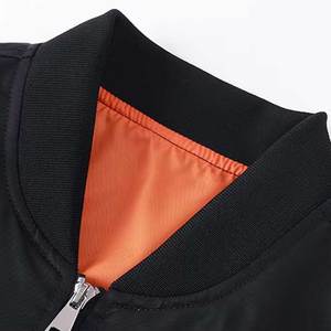 Bomber <b>Jacket</b> Men Winter Solid Stand Collar Casual <b>Slim</b> <b>Fit</b> Windbreaker Cargo <b>Jacket</b> - Product Image 3