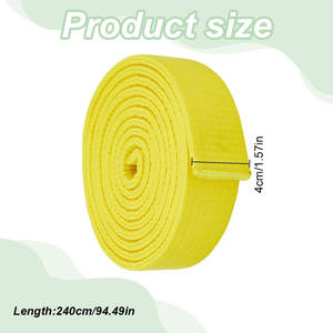 Cinturón de artes marciales de Taekwondo Karate de algodón de poliéster duradero de alta calidad de Color personalizado sólido Premium - Product Image 2