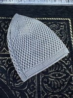Gorro de Oración Musulmán Azul Marino para Hombre, Ropa Islámica, Kufi Takke, Tejido a Máquina, para Adultos, Mezquita, Ramadán, Hajj