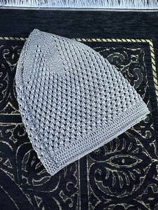 Lot de 12 bonnets de prière musulmans bleu marine pour hommes, Kufi Takke islamique à motif dentelle, tricoté à la machine, pour adultes, mosquée, Ramadan, Hajj - Product Image 4