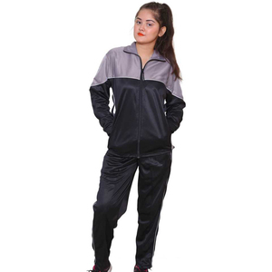 Ensemble de survêtement sportif pour femme avec blocs de couleur, fermeture éclair sur le devant, manches longues, poches latérales, en polyester respirant, idéal pour l'automne - Product Image 6