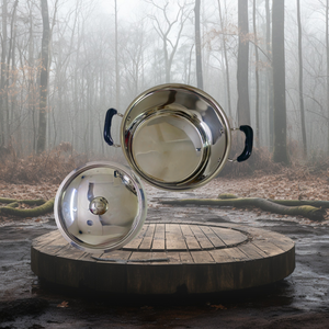 Vkl เครื่องครัวสแตนเลส26 cm, หม้อตุ๋นก้นแซนวิชสุดหรูพร้อมฝาปิดแบบเหนี่ยวนำที่เป็นมิตร - Product Image 5