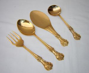 Ensemble de 4 couverts plats de conception régulière en acier inoxydable à double finition argentée pour les cadeaux à prix réduit - Product Image 5