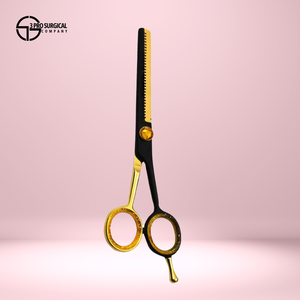 Juego de Tijeras de Peluquería Profesionales de Acero Inoxidable Japonés, Tijeras de Barbero con Mango de Cerámica, Hoja Recta de 30 Dientes para Adelgazar - Product Image 2