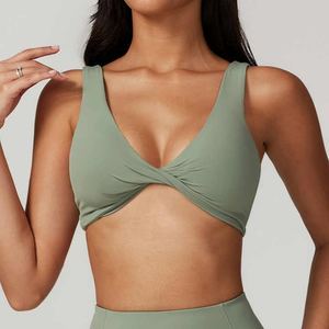 Sujetador de Yoga para gimnasio con espalda cruzada transpirable para mujer, ropa deportiva de entrenamiento de estilo Simple, salida de fábrica, sujetador de Fitness Pushup sin espalda - Product Image 4