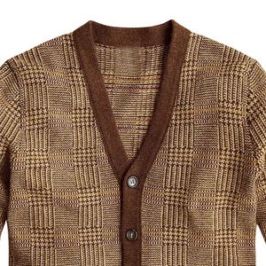<b>Women</b> V Neck <b>Cardigan</b> <b>Oversized</b> Wool/Acrylic Autumn Winter Patchwork Breathable - Product Image 4