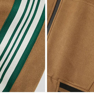 Combinaisons d'entraînement à capuche avec fermeture éclair pour hommes, ensemble deux pièces confortable, survêtements d'hiver en polaire avec logo imprimé - Product Image 6