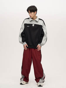 Pantalones cortavientos holgados de gran tamaño para hombre, ropa de calle de fabricante personalizada, pantalones de chándal usados de nailon con el mejor material para hombre - Product Image 3