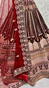 นักออกแบบ lehenga choli กับดีไซเนอร์แผงทำงาน dupatta - Product Image 6
