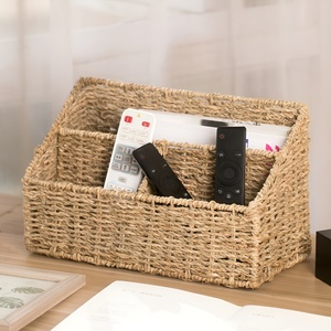 Unique design seagrass <b>file</b> storage rack magazine holder <b>box</b> & basket home library office supplies - Product Image 6