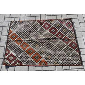 Traditional Brown Red Wool <b>Rug</b> 2.7 X 3.8ft Vintage Turkish Design Patchwork for Entryway 9x12 Rectangle New Latex <b>Bedside</b> <b>Rug</b> - Product Image 3