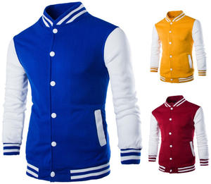 Veste polaire en coton de qualité supérieure 2026, col montant / à capuche, manches colorées, logo frontal, pour l'automne et l'hiver - Product Image 6