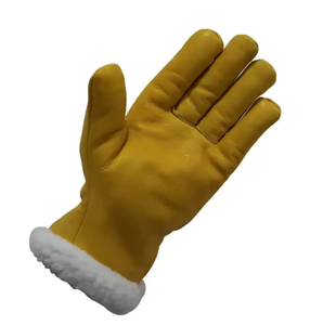 Guantes de soldadura de cuero de vaca al por mayor guante de soldadura reforzado con Palma, guante de trabajo de cuero resistente al corte y al calor proveedor - Product Image 5