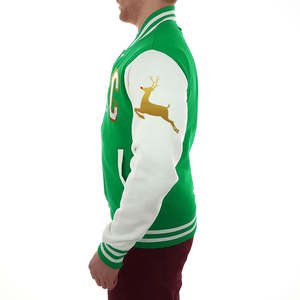 Chaquetas universitarias de béisbol de lona personalizadas para hombre, chaqueta transpirable con cuello levantado universitario a la moda, estilo Letterman vintage - Product Image 3