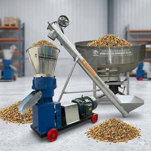 Neue Edelstahl-Automatik-Hochleistungs-Futterpellet-Produktionslinie Tierfutterpelletmaschine für Geflügel und Nutztiere - Product Image 1